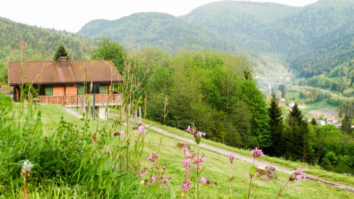 Le chalet au crépuscule